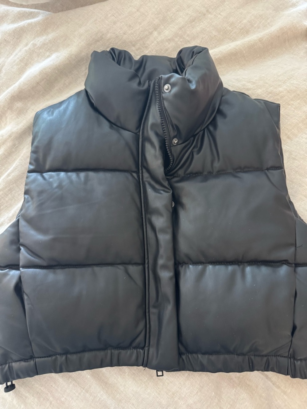 Zara Black Puffer Vest - size Medium
